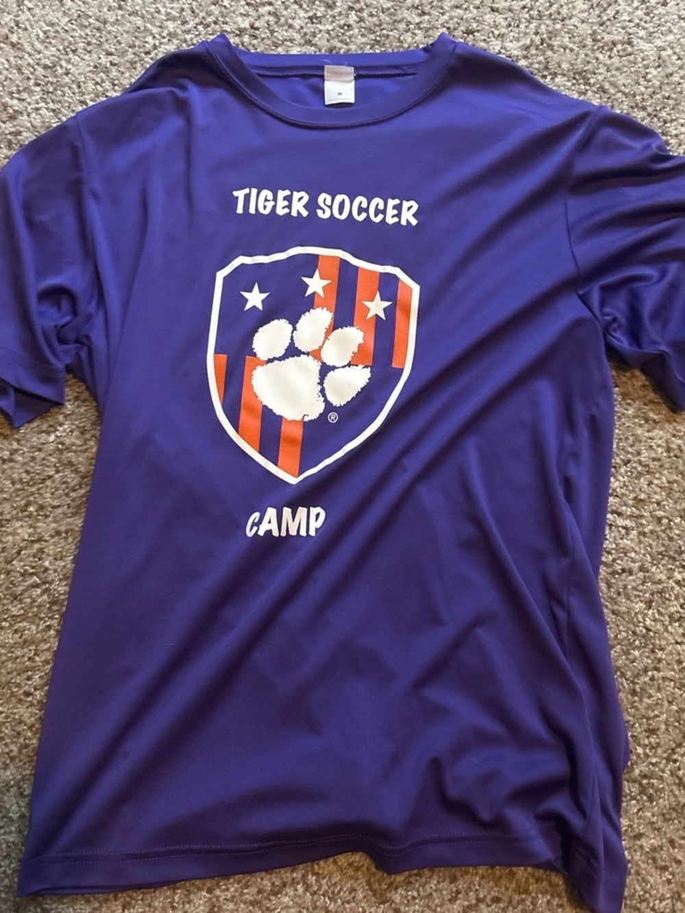 Sport-Tek Purple Tiger Soccer Camp Short Sleeve Tee